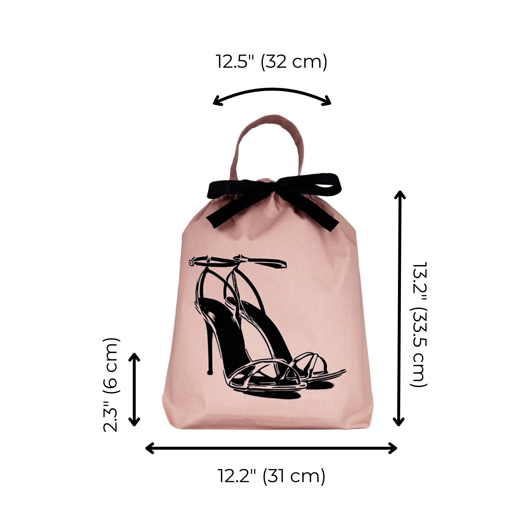 High Heel Sandal Shoe Bag, Pink/Blush | Bag-all