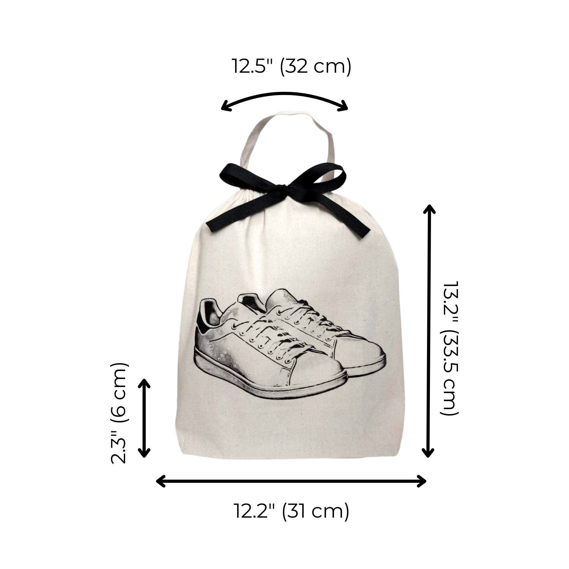 White Sneaker Shoe Bag, Cream | Bag-all