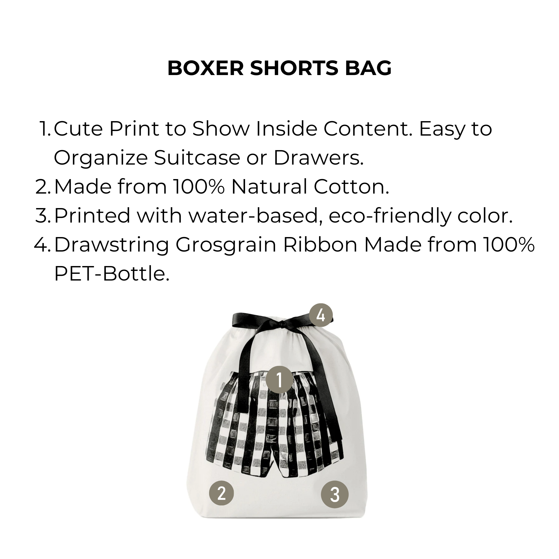 Boxer Shorts Bag, Cream | Bag-all