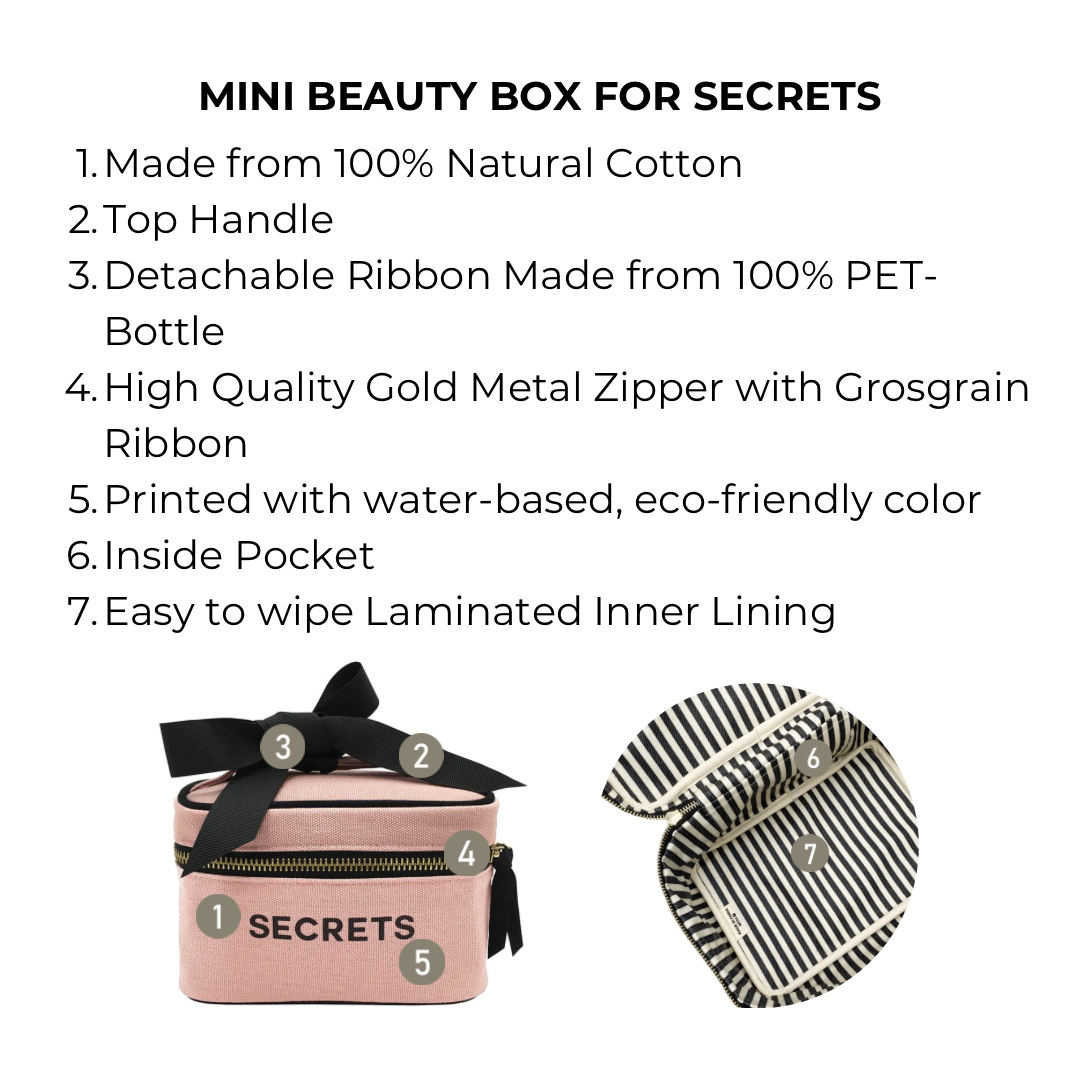 Mini Beauty Box for Secrets, Pink/Blush | Bag-all