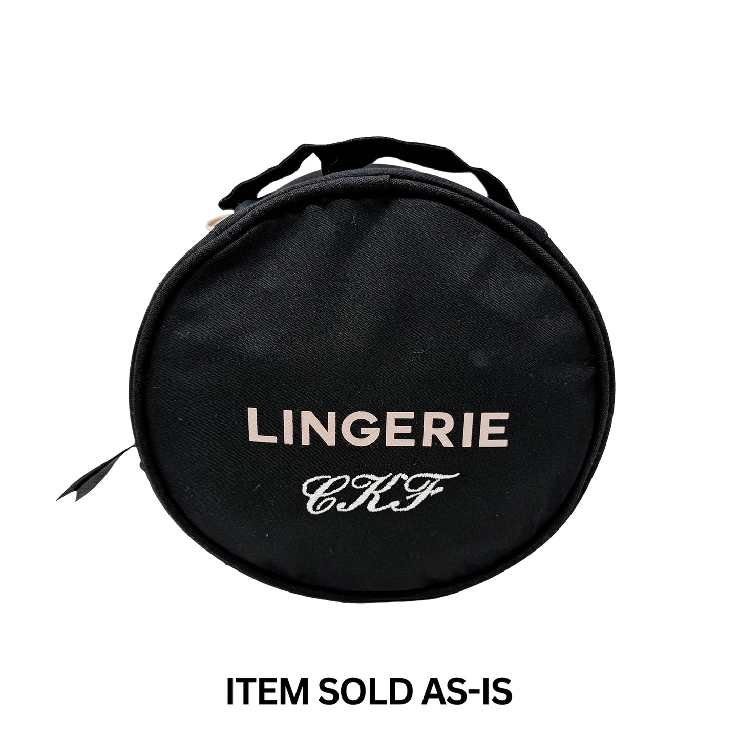 SALES BIN - Round Lingerie Case, Black