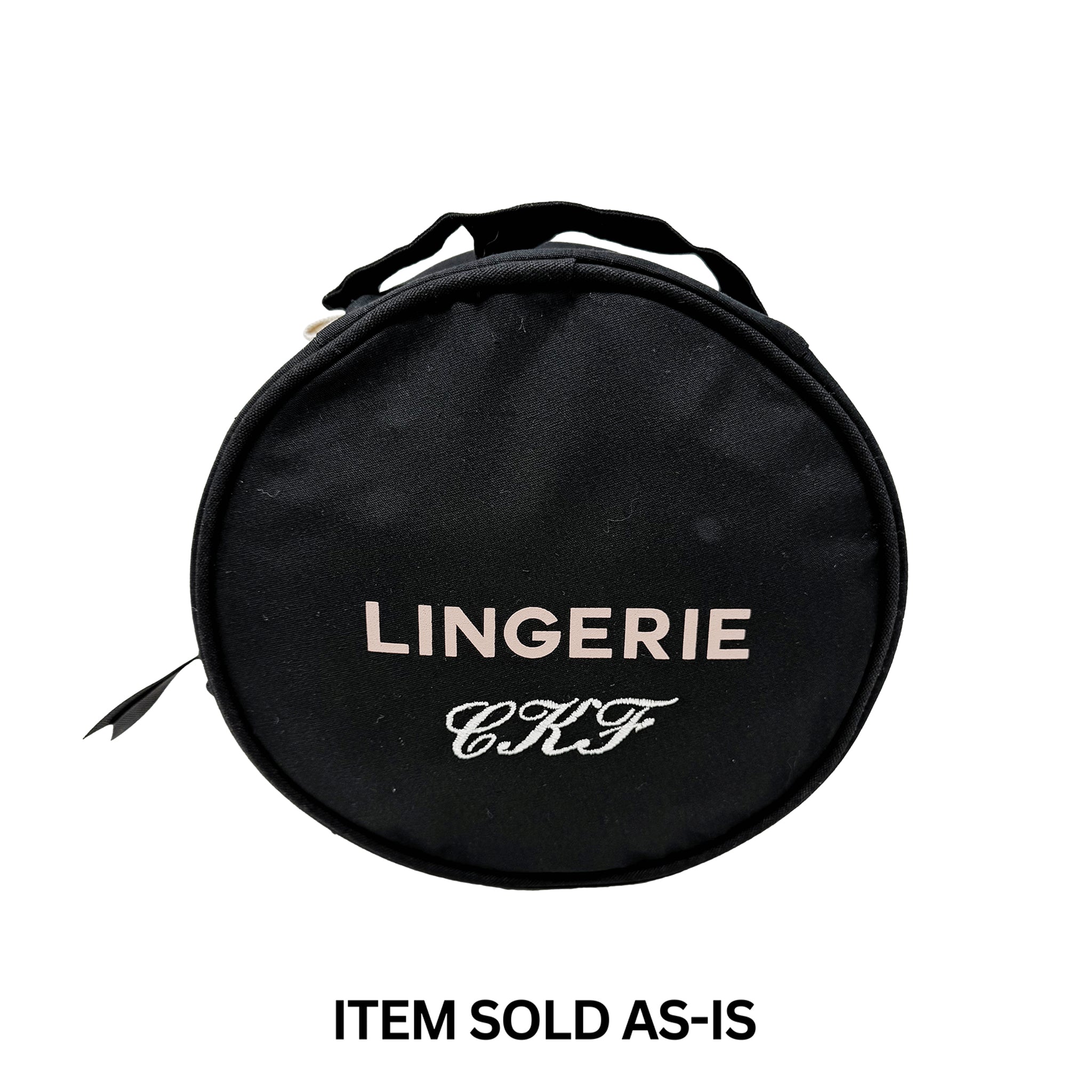 SALES BIN - Round Lingerie Case, Black