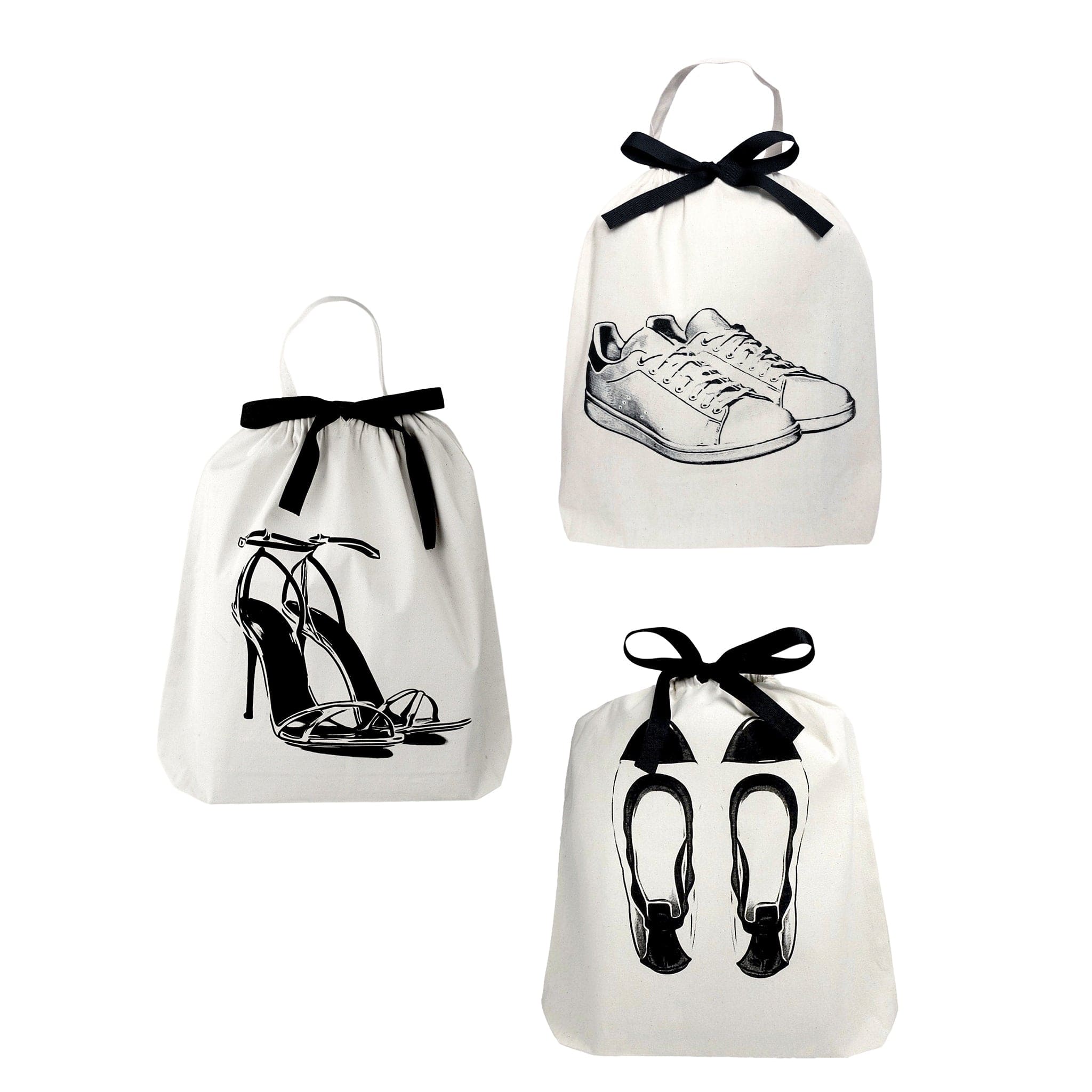 Shoe Bags Set, 3-pack Cream | Bag-all