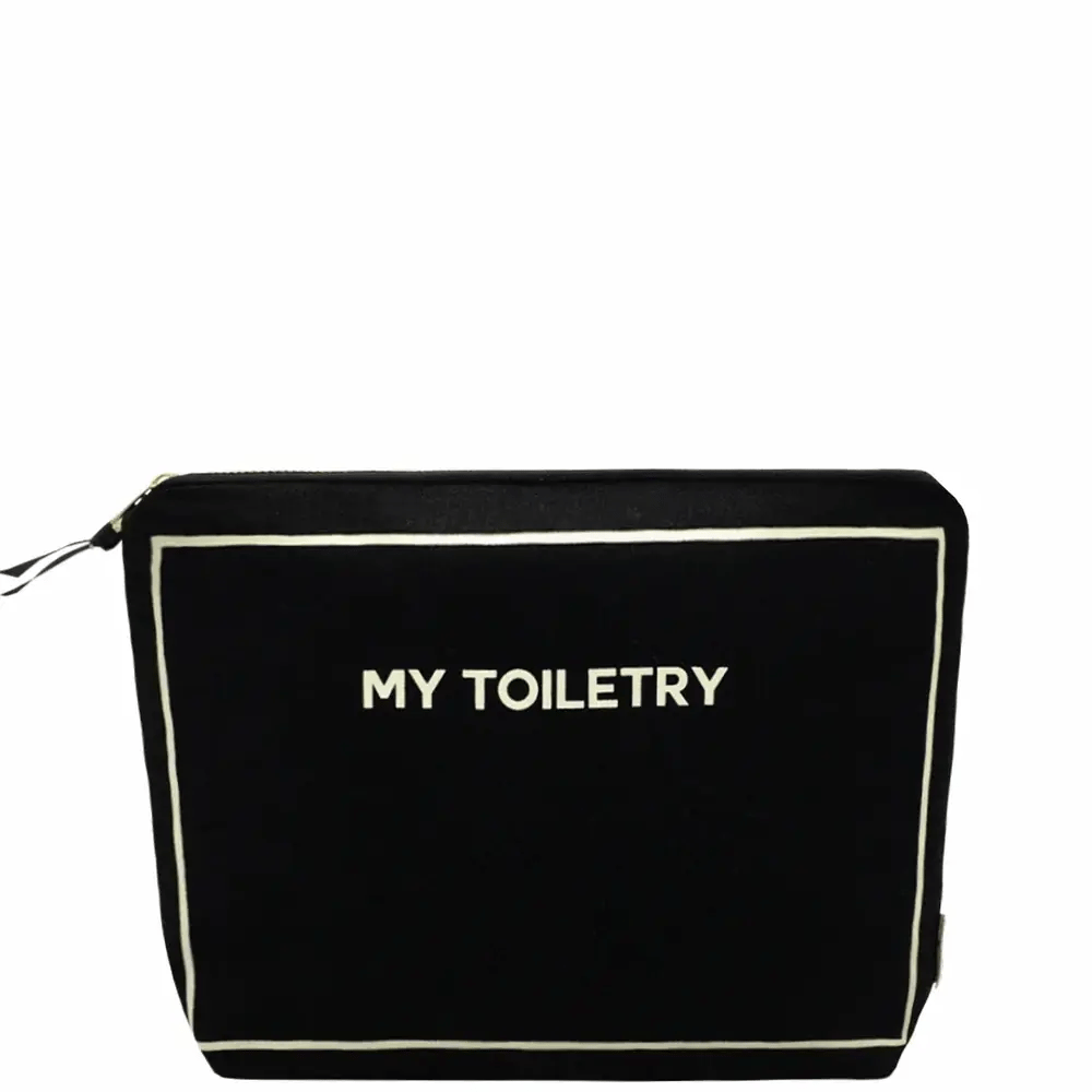 Toiletry Pouch with Coated Lining – Black by Bag-all Paris-designed travel organization pouch