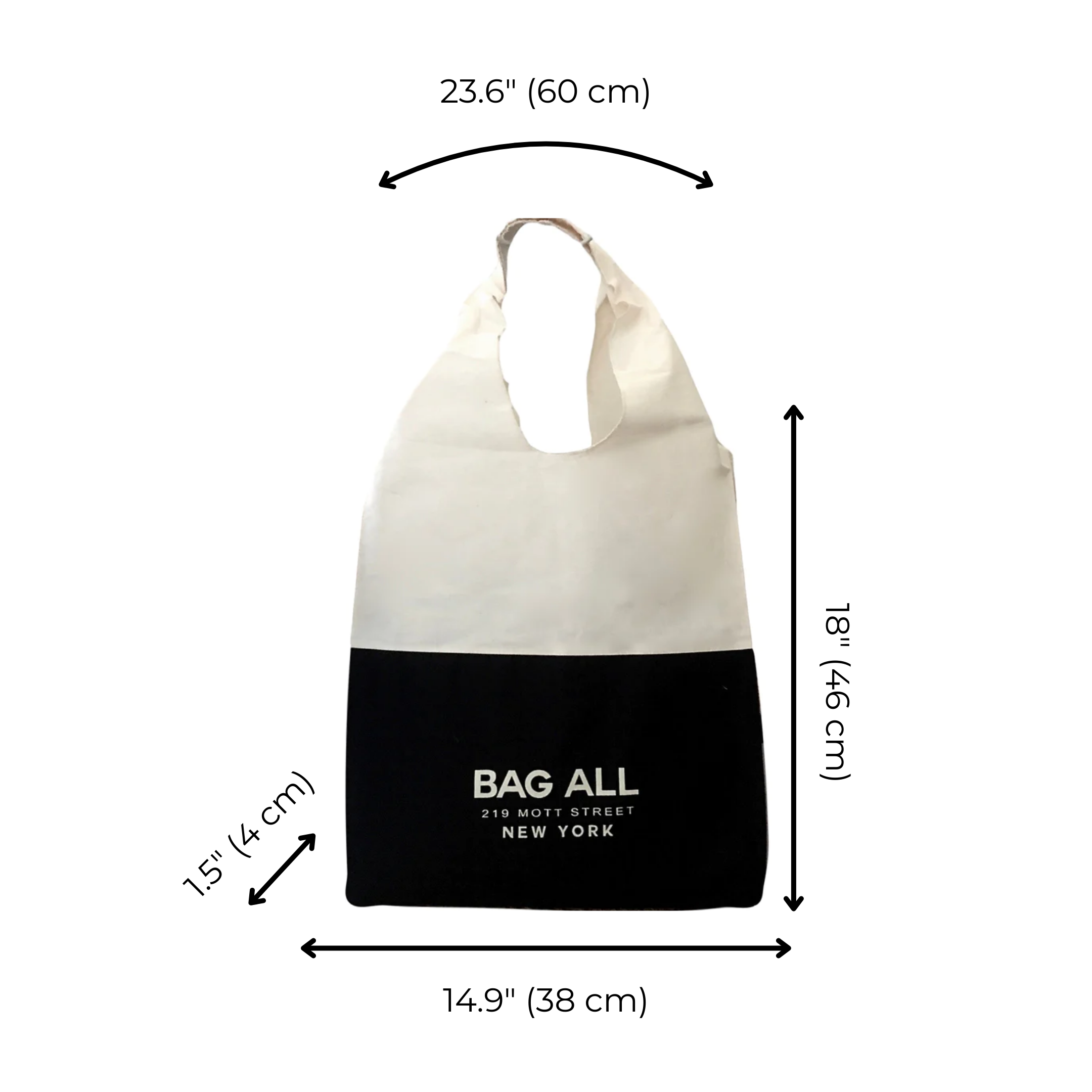 Bag-all Two Tone Tote Bag NYC, Cream | Bag-all