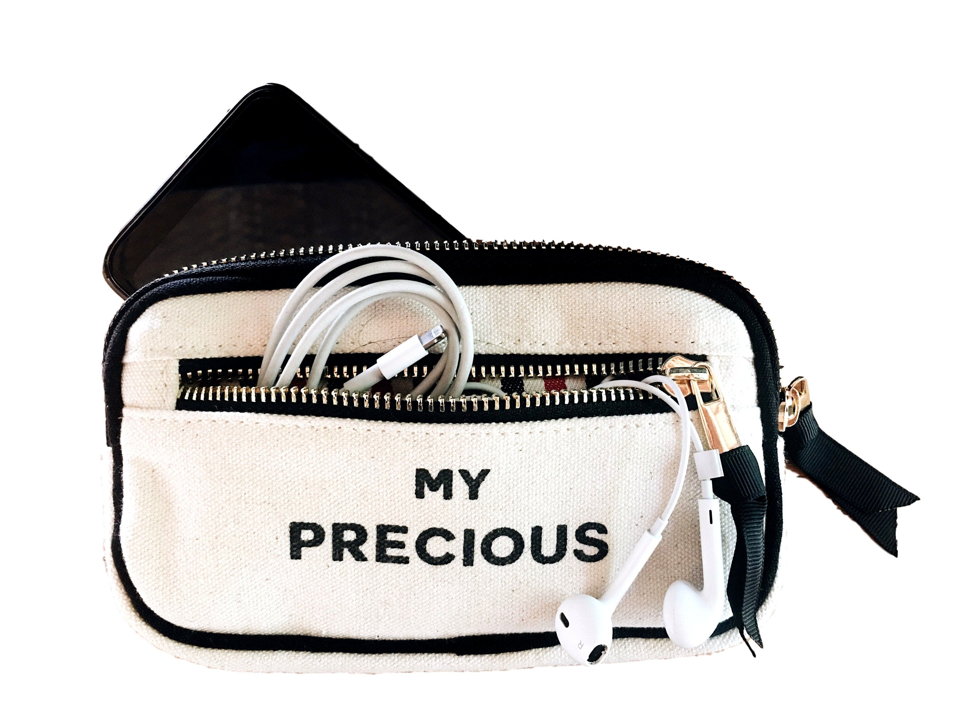 Caprice Bag Organizer in white with "my precious" across the front. 