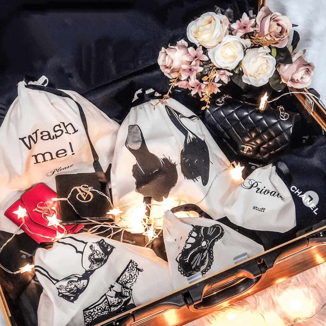 Bag all Feather Slippers Shoe Bag Cream