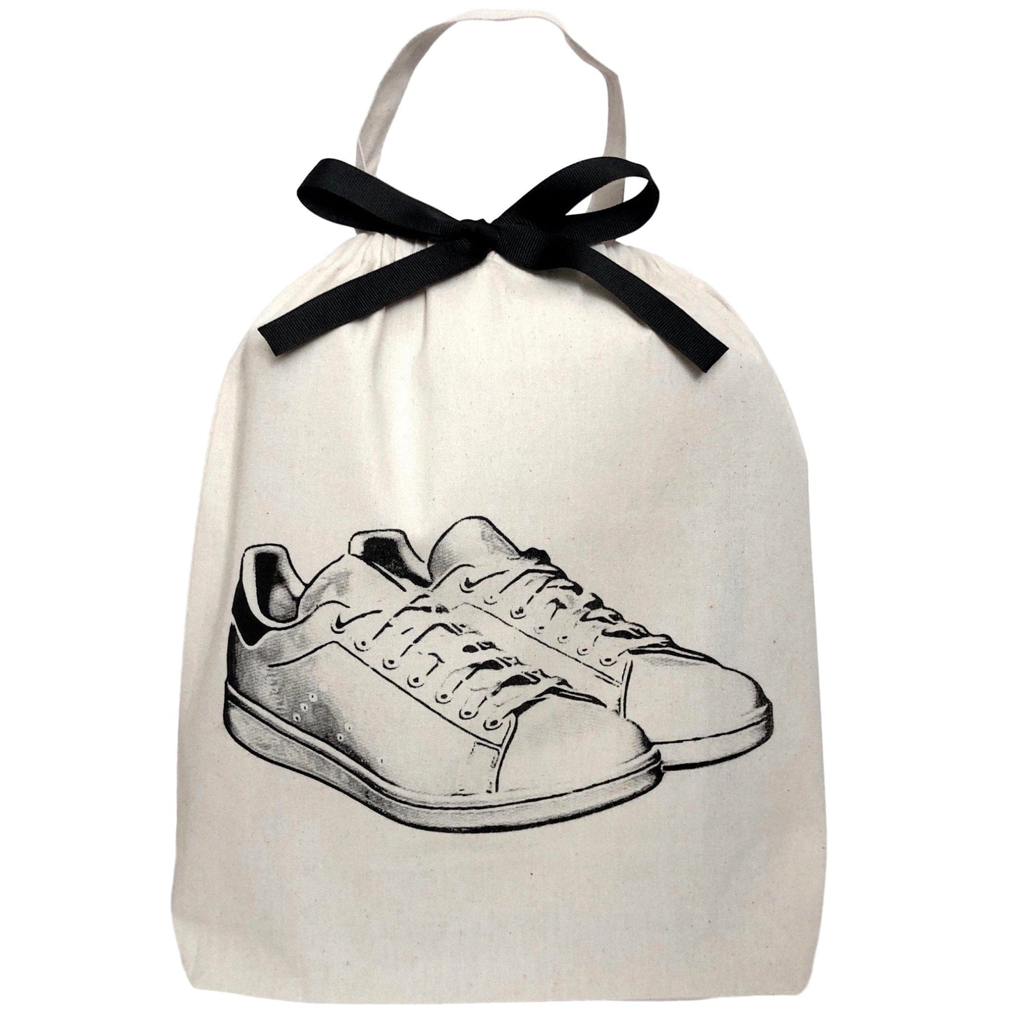 
                                      
                                        Organizing bag with white sneakers printed on the front. 
                                      
                                    