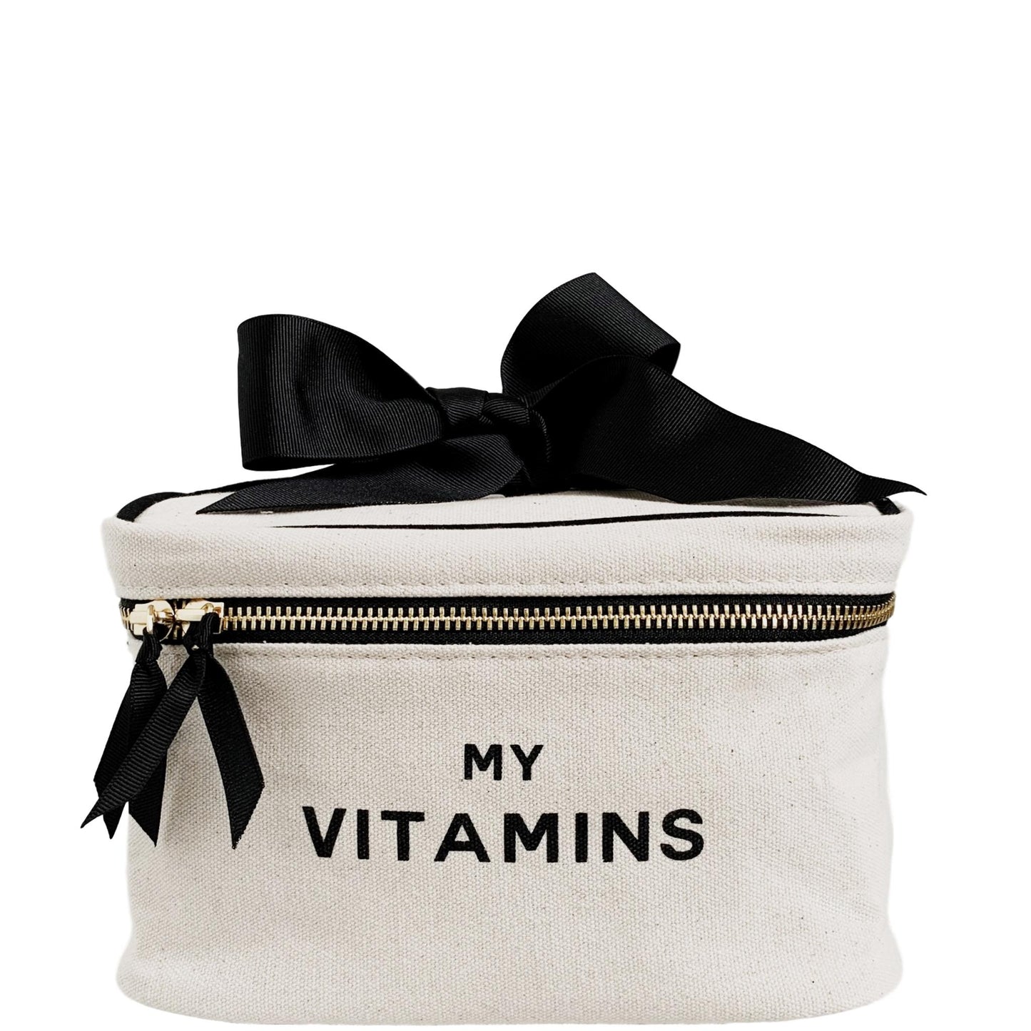 White box with "My vitamins" printed in black on the front. 