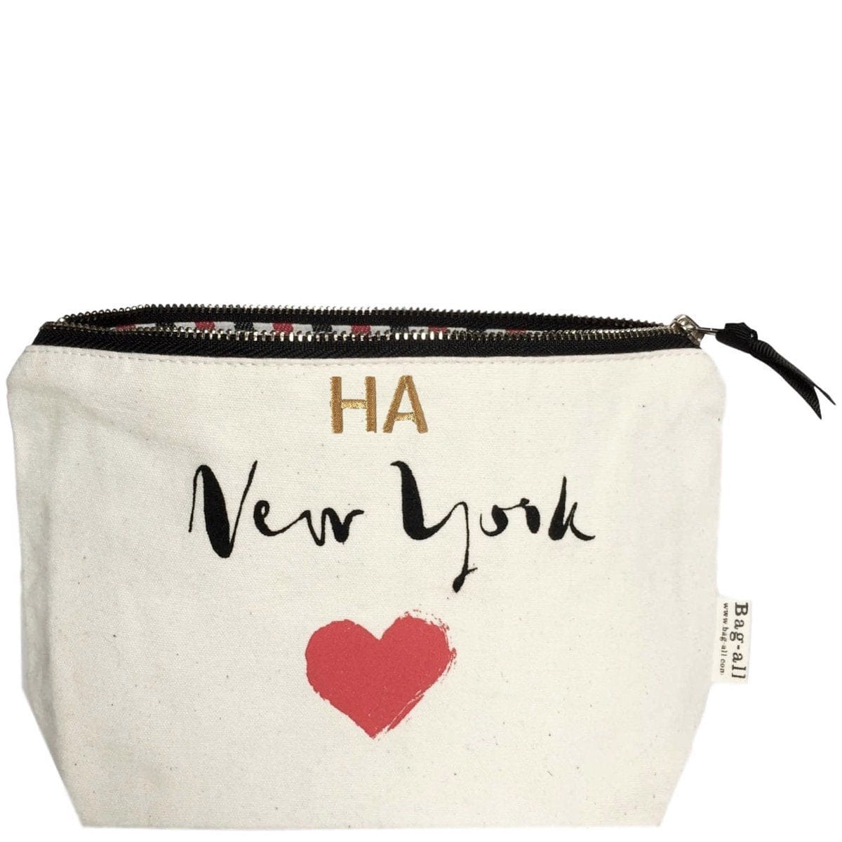 New york heart case with "HA" monogrammed on the front. 