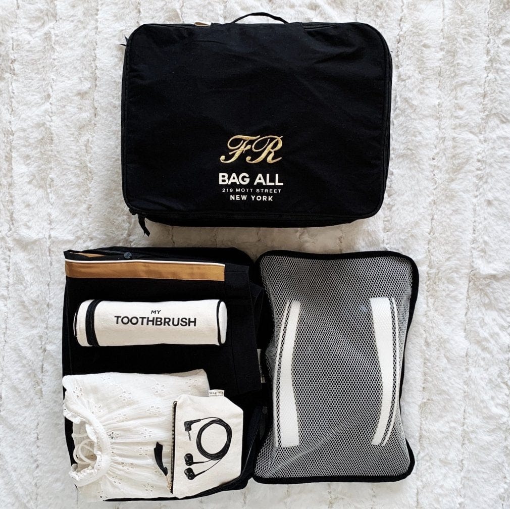 
                                      
                                        Double sided packing cubes packed with earbud cases and more. 
                                      
                                    