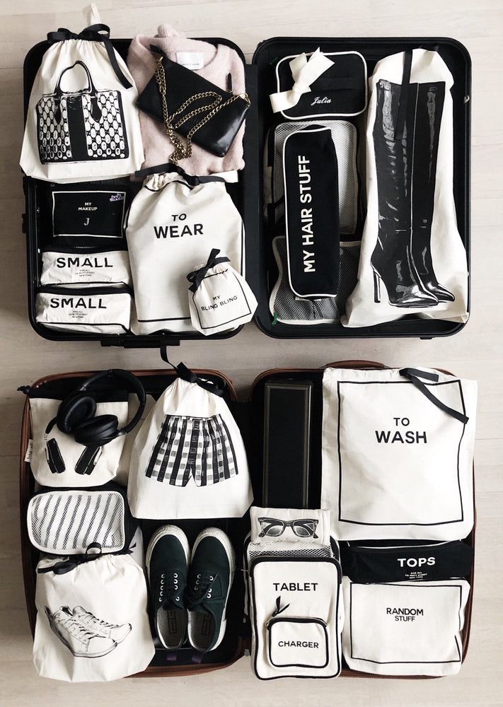 
                                      
                                        Suitcase with bag all products packed for travel. 
                                      
                                    
