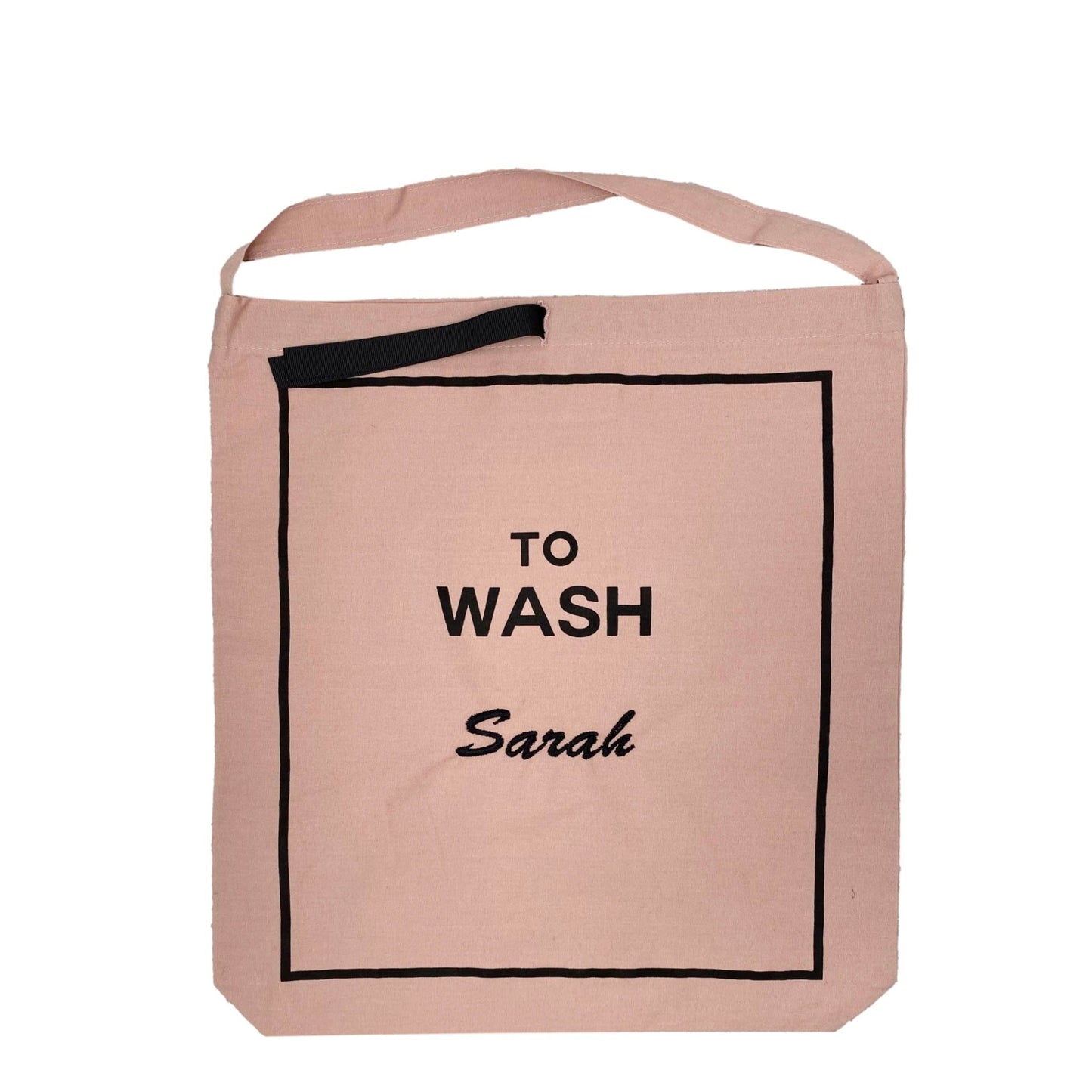 To Wash Natural Cotton Laundry Bag Pink