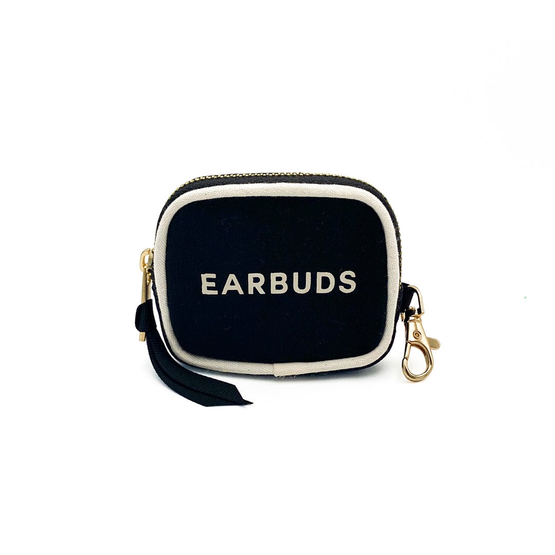 Earbuds/Earpods Case with Clasp, Black - Bag-all