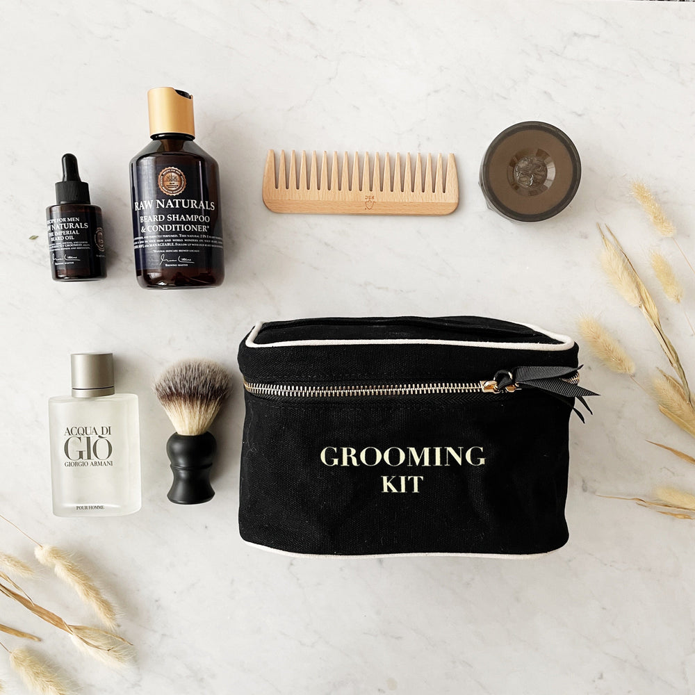 Grooming Kit Box, Laminated, Personalized, Black - Bag-all
