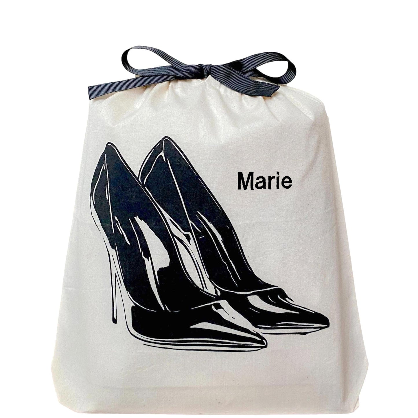
                                      
                                        Monogrammed shoe bag from Bag-all. 
                                      
                                    