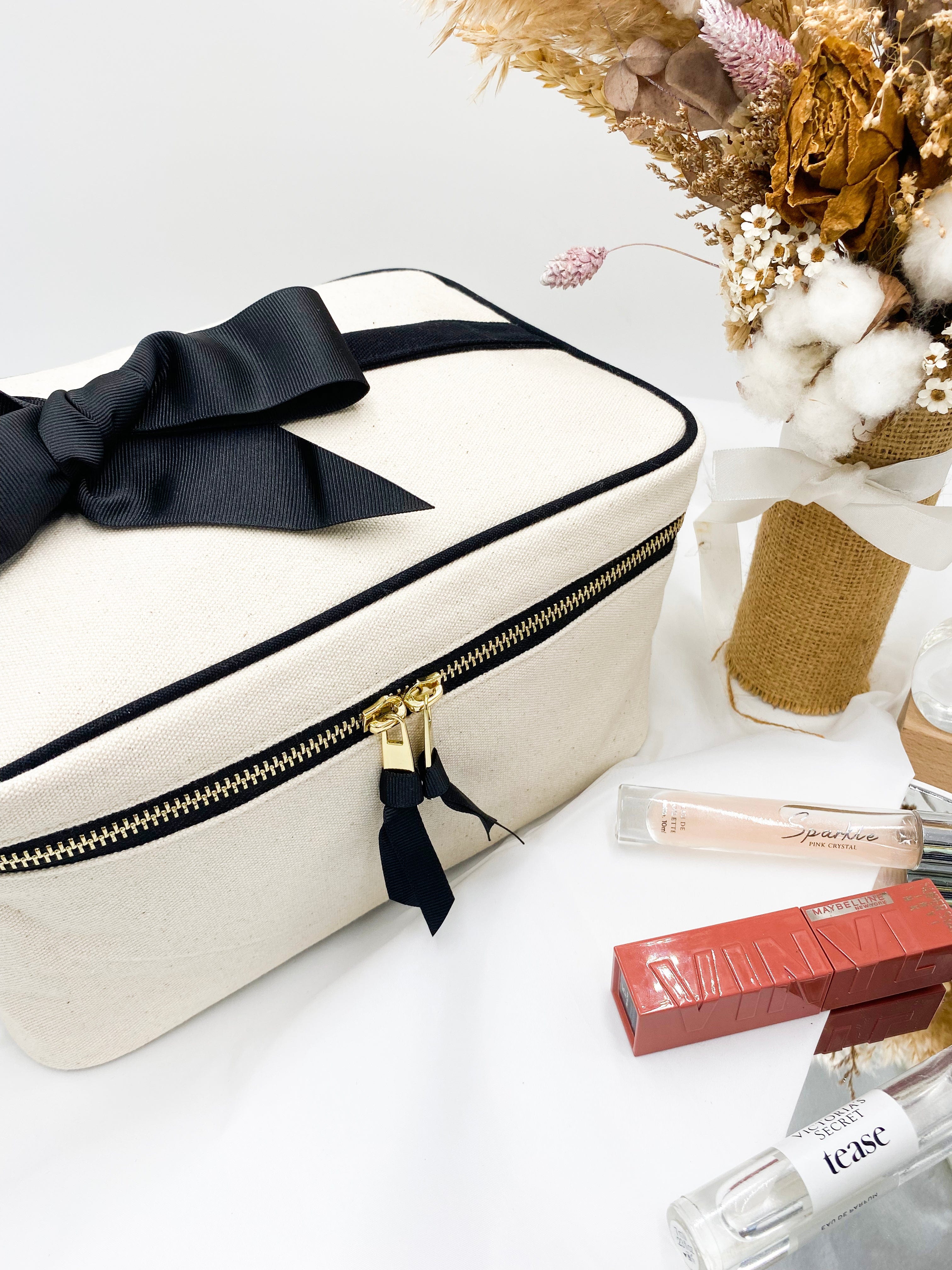 Popular Case for Travel/Home/Makeup organizing - Customizable, Laminated Lining, Medium size, Cream - Bag-all