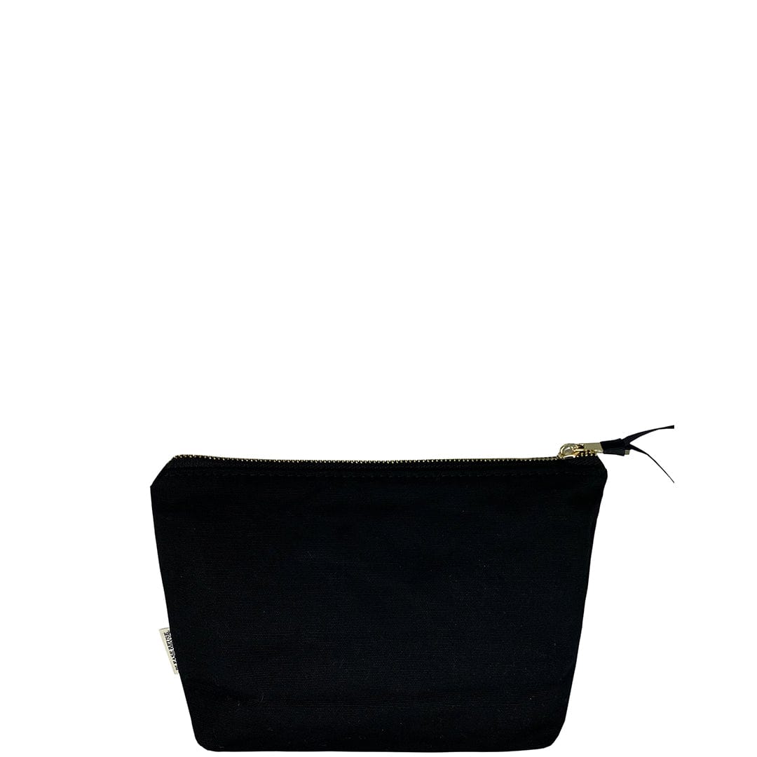 Bag-all Black Passport Pouch - Sleek cotton travel organizer with zipper closure for passports, cards and documents