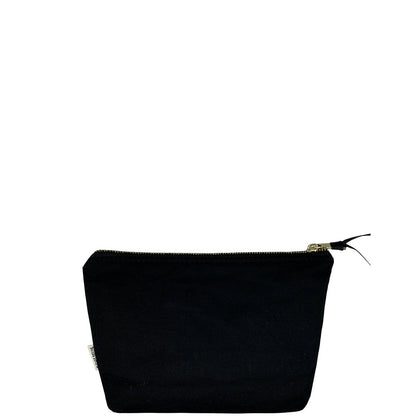Bag-all Black Passport Pouch - Sleek cotton travel organizer with zipper closure for passports, cards and documents