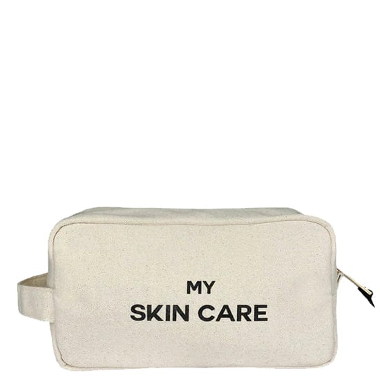 Bag-all My Skin Care Organizing Pouch in natural cotton canvas with waterproof lining, perfect for storing beauty essentials and skincare products