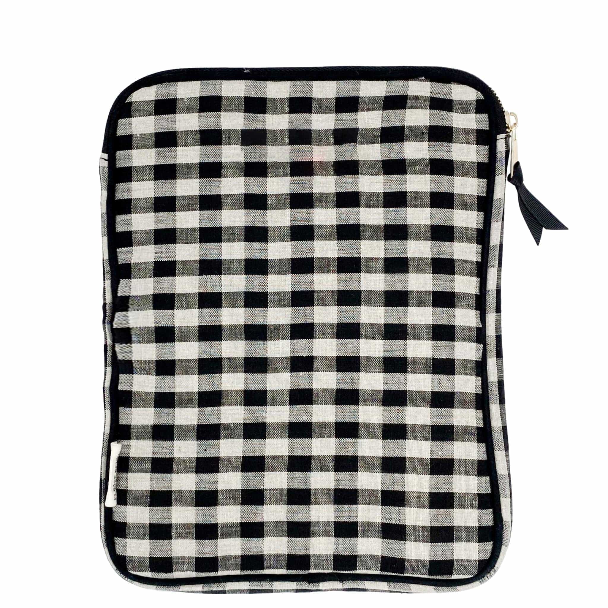 Tablet Sleeve/Pouch with Charger Pocket, Monogram, Gingham - Bag-all