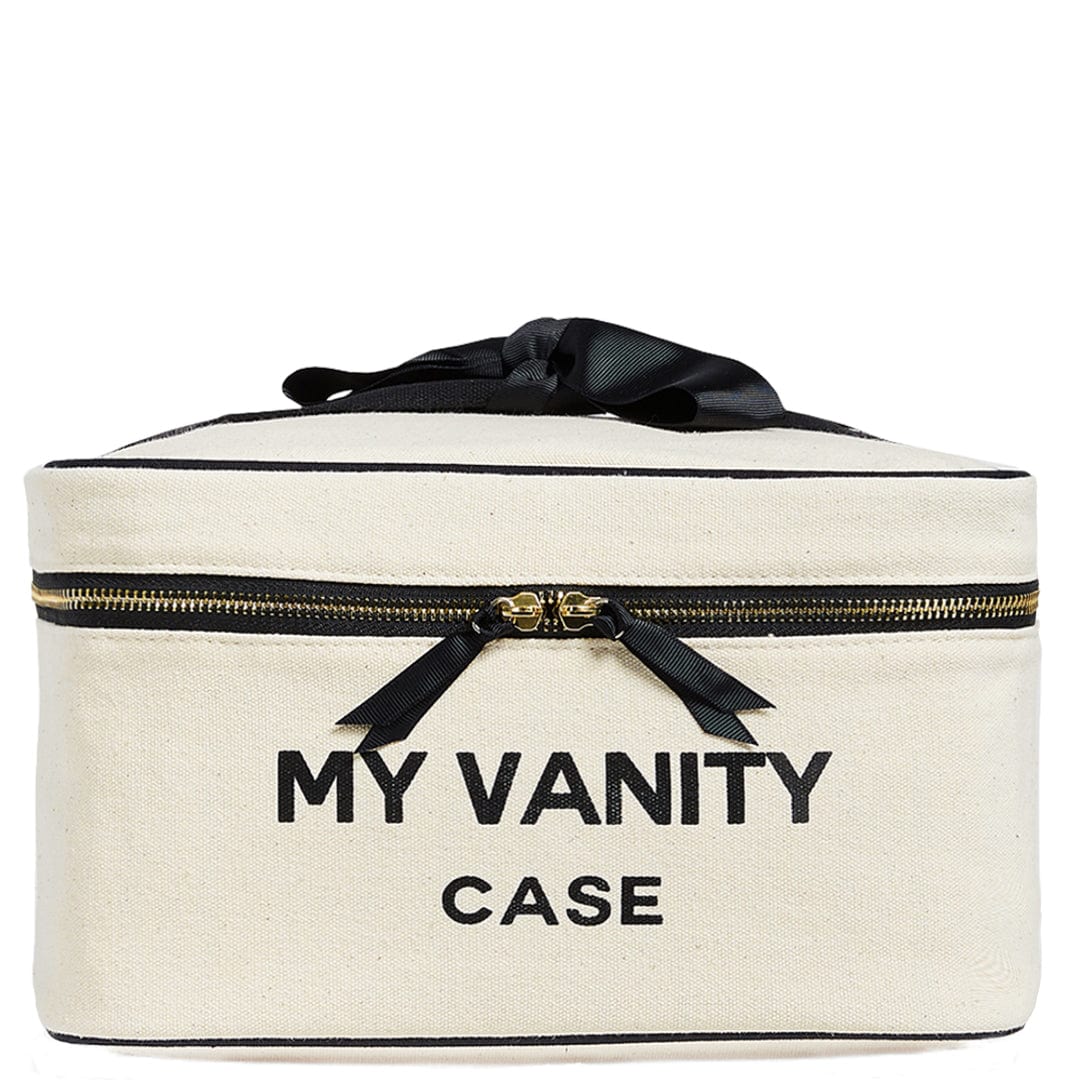 Natural Large Beauty Case in cotton, My Vanity, Monogram