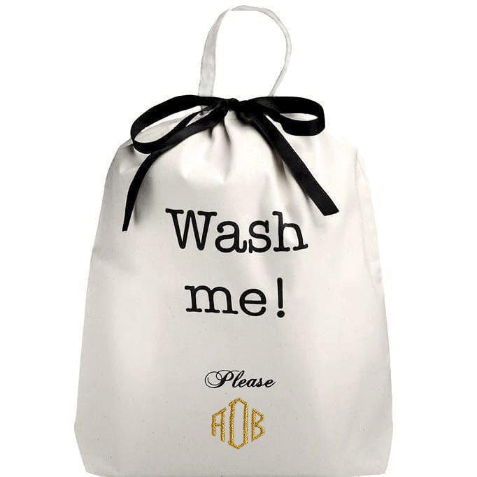 Wash Me Laundry Bag with a monogram. 